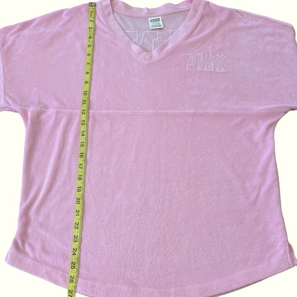Victoria Secret Pink Varsity Beach Terry V Neck Top - Picture 8 of 13